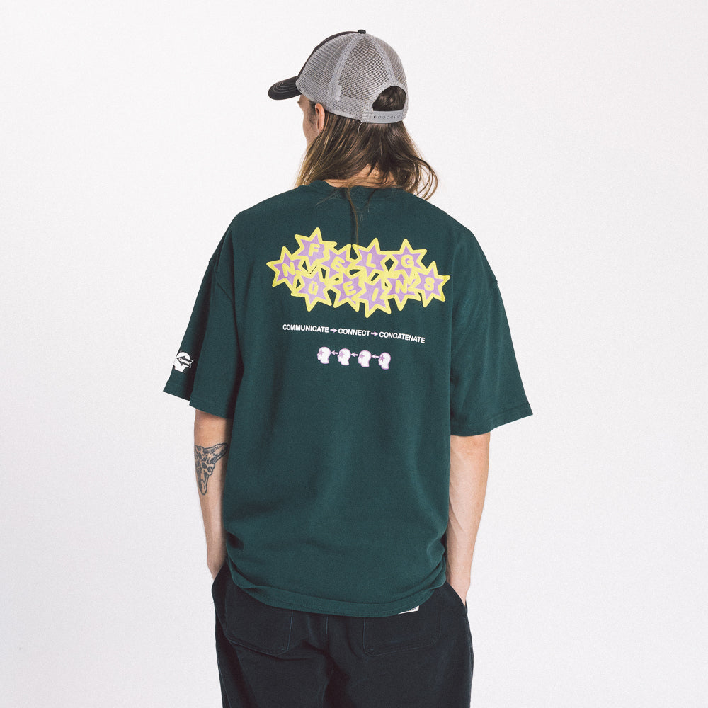 Connect Oversize Heavyweight Tee - June Green Overdye