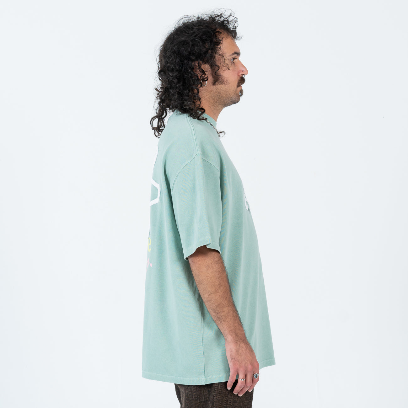 Online Activity Oversize Heavyweight Tee - Sage Overdye