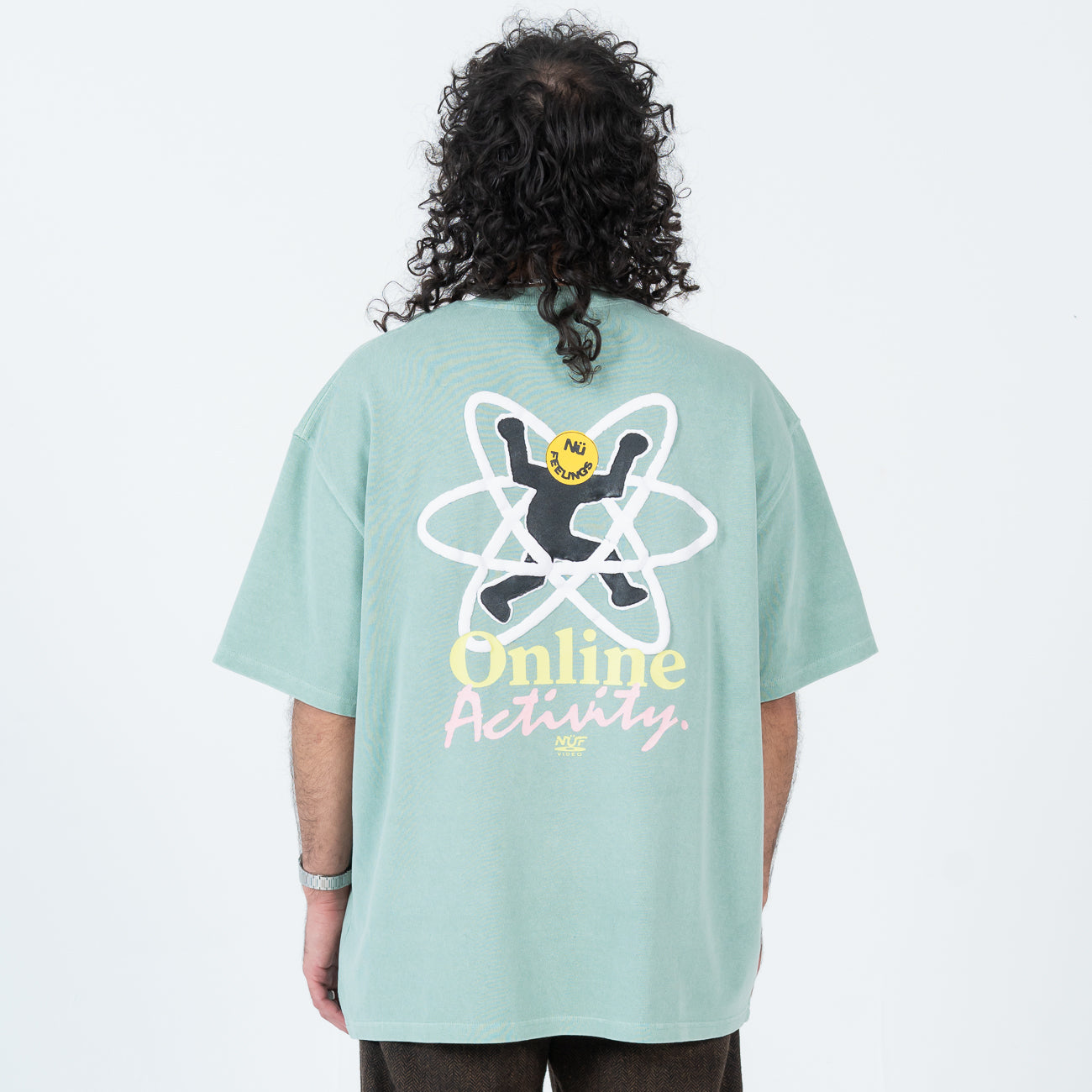 Online Activity Oversize Heavyweight Tee - Sage Overdye