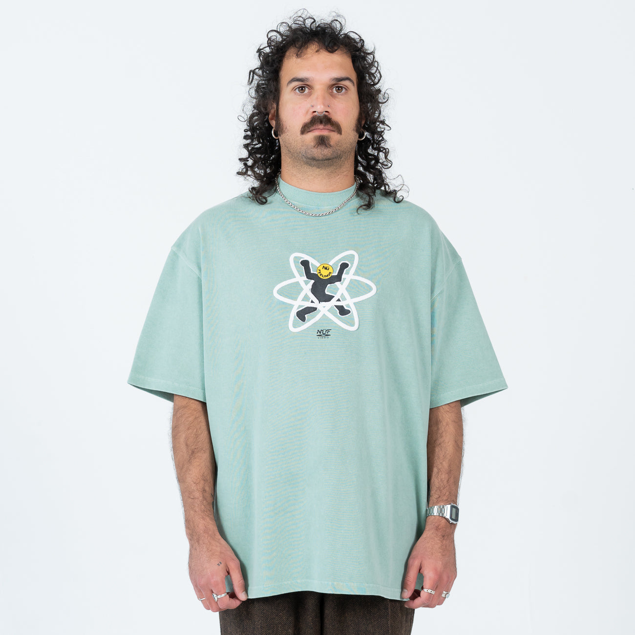 Online Activity Oversize Heavyweight Tee - Sage Overdye